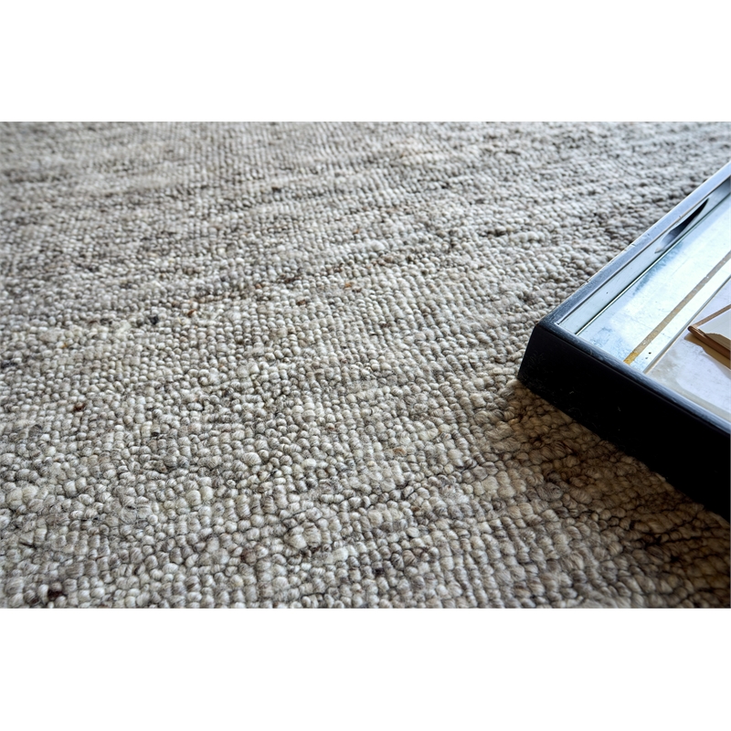 Sorrento Flatweave New Zealand Wool Gray 9'x12' Area Rug