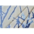 Space Age Hand-Knotted Wool/Bamboo Silk Gray/Royal Blue/Navy 8'x10' Area Rug