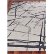 Space Age Hand-Knotted Wool/Bamboo Silk Silver/Gray/Ivory 12'x15' Area Rug