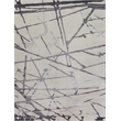 Space Age Hand-Knotted Wool/Bamboo Silk Silver/Gray/Ivory 12'x15' Area Rug