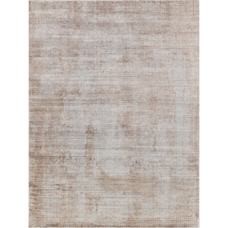 Stone Wash Gazni Handloomed Wool/Bamboo Silk Terracota/Silver 8'x10' Area Rug