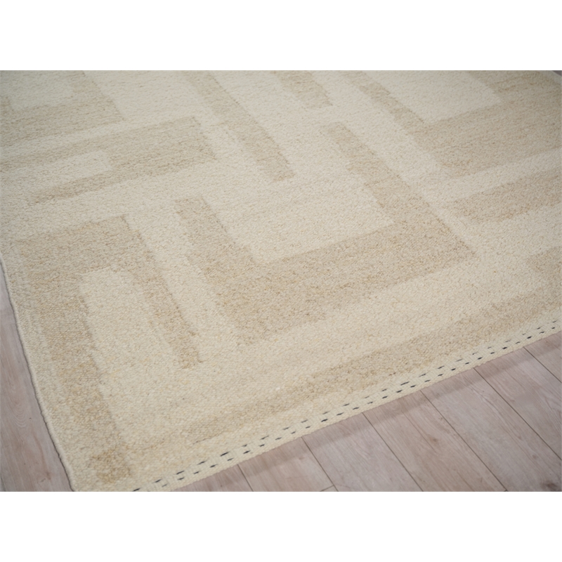 Sunstone Flatweave Wool Ivory/Cream 12'x15' Area Rug
