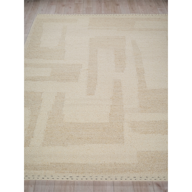 Sunstone Flatweave Wool Ivory/Cream 12'x15' Area Rug