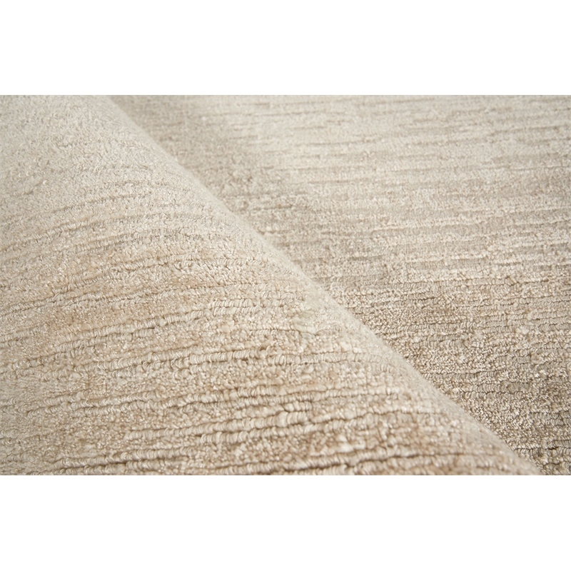 Tangaro Handloomed Bamboo Silk/Banana Silk Light Beige 9'x12' Area Rug