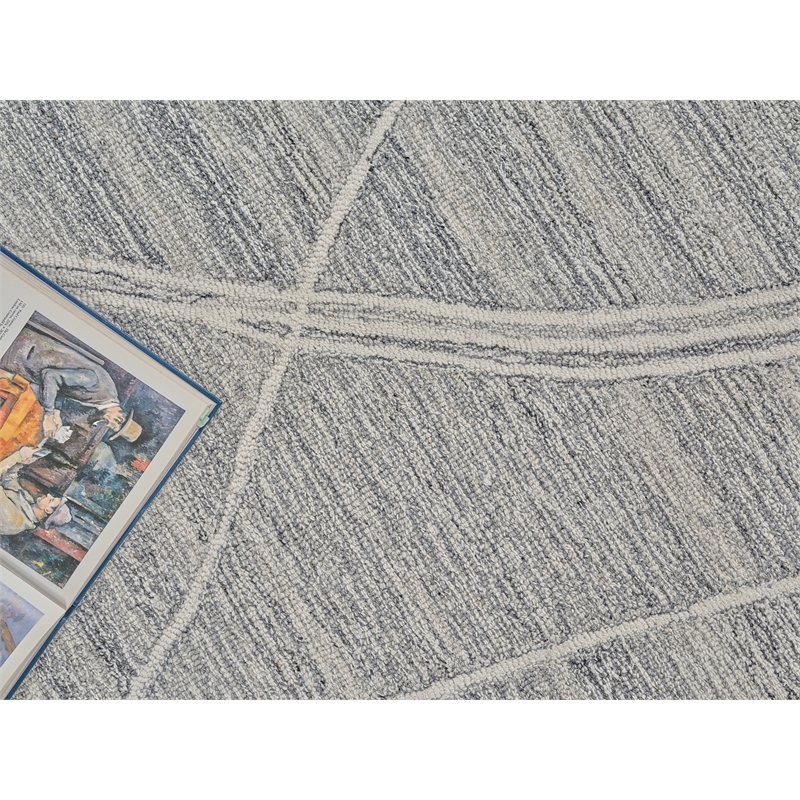 Tangiers Hand-Tufted New Zealand Wool Gray/Ivory 15'x20' Area Rug
