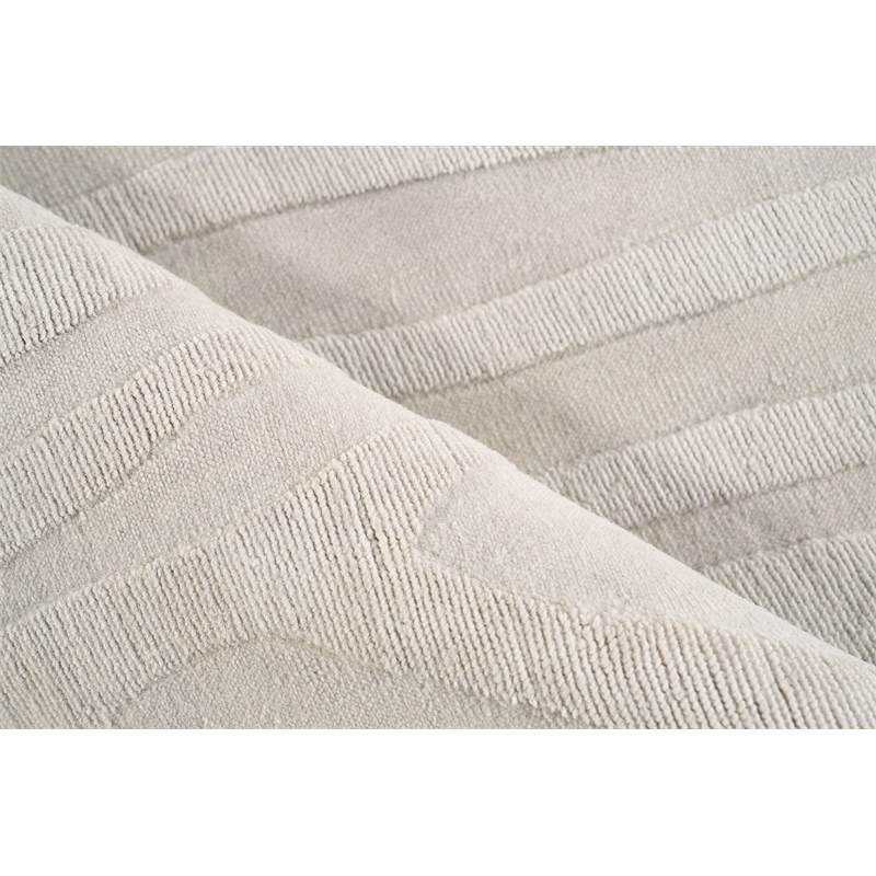 Tempo Handloomed New Zealand Wool Light Silver 12'x15' Area Rug