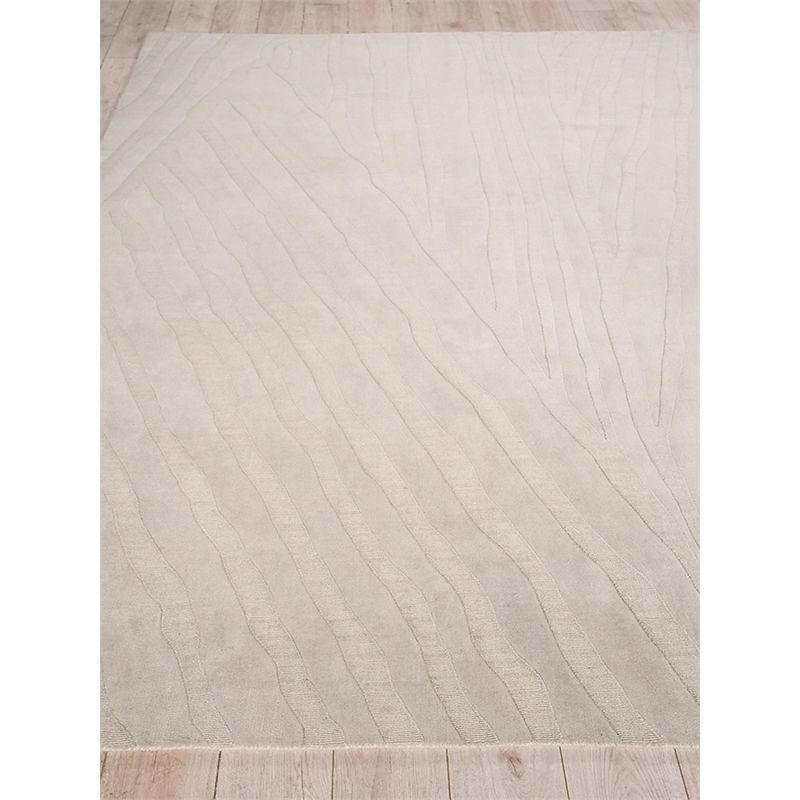 Tempo Handloomed New Zealand Wool Light Silver 14'x18' Area Rug