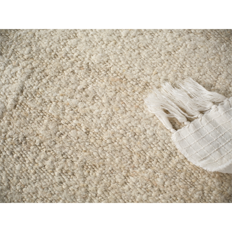 Sunstone Flatweave Wool Ivory/Cream 9'x12' Area Rug