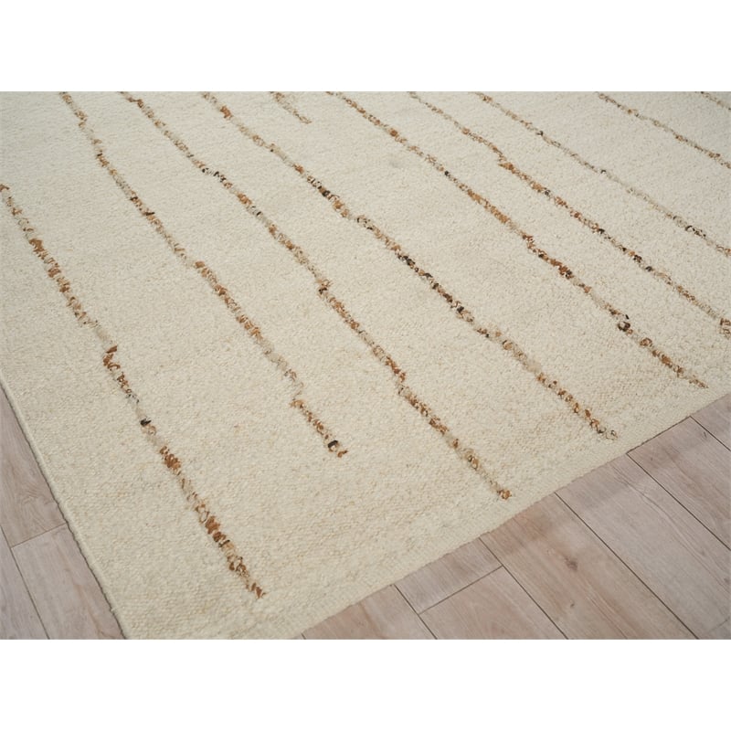 Sunstone Flatweave Wool Ivory/Cream 6'x9' Area Rug
