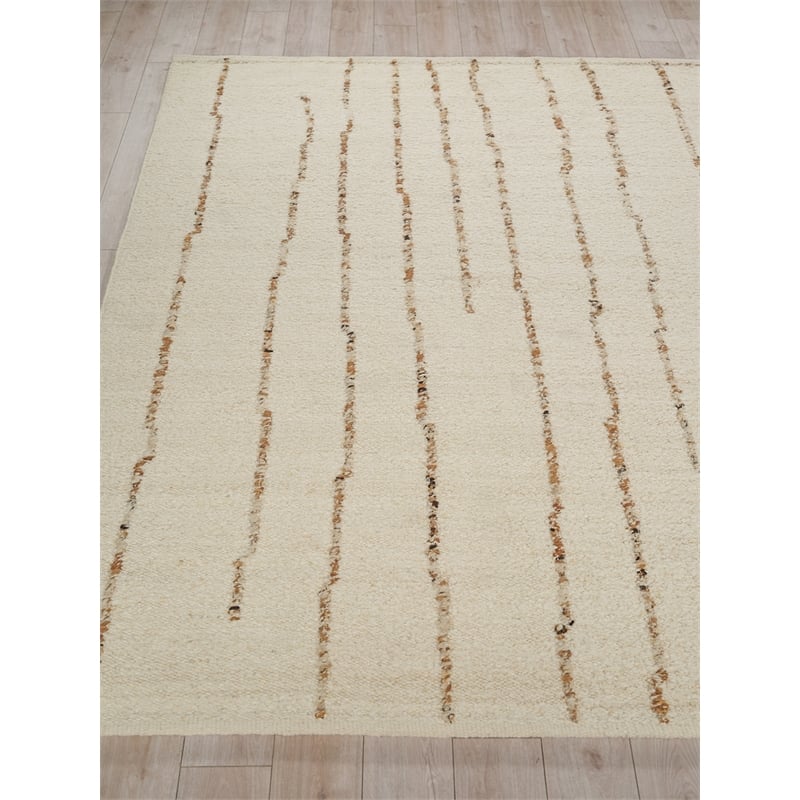 Sunstone Flatweave Wool Ivory/Cream 6'x9' Area Rug