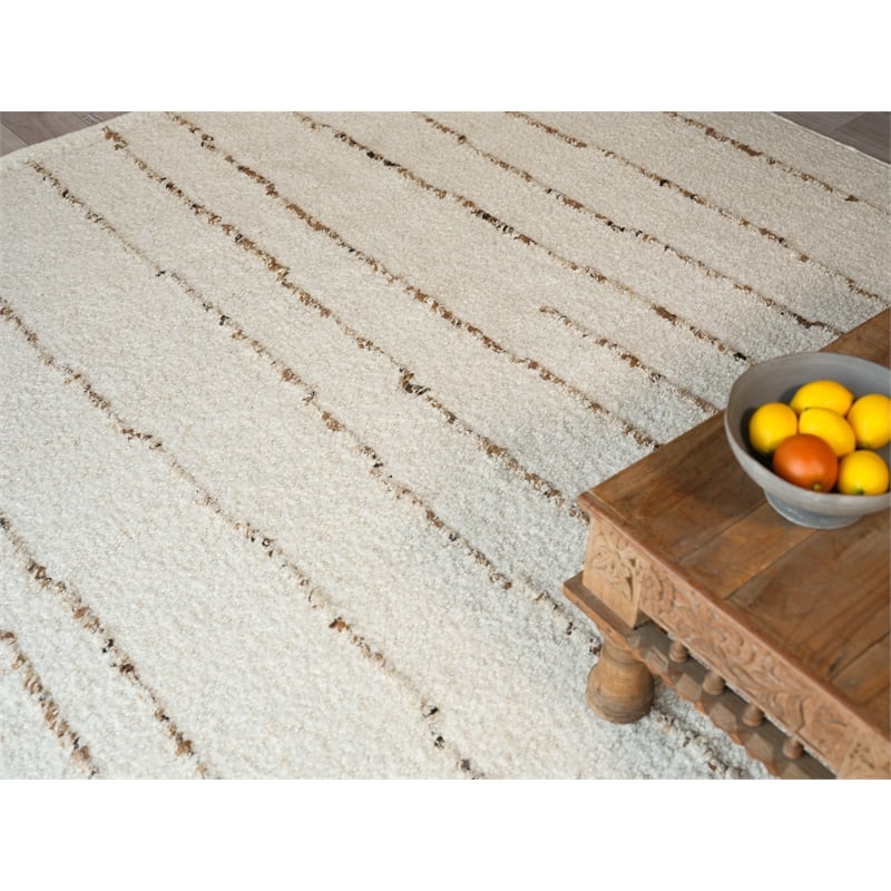 Sunstone Flatweave Wool Ivory/Cream 6'x9' Area Rug