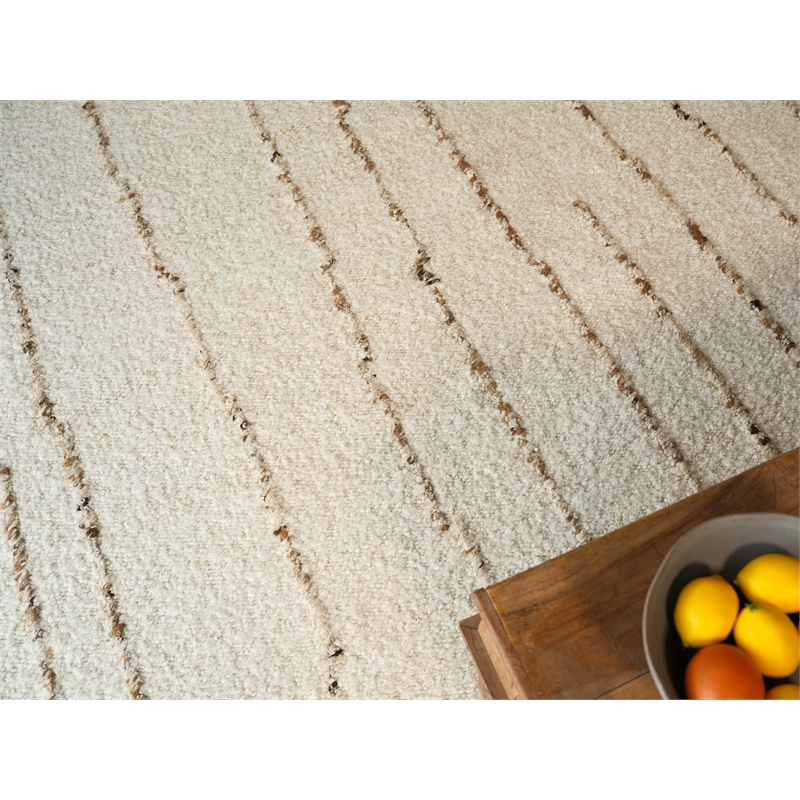 Sunstone Flatweave Wool Ivory/Cream 6'x9' Area Rug