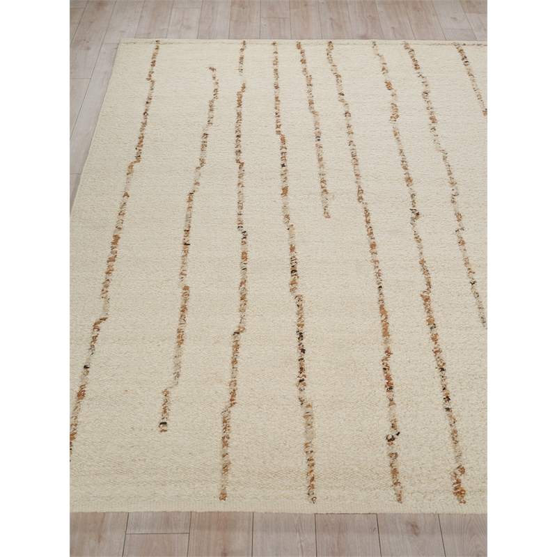 Sunstone Flatweave Wool Ivory/Cream 9'x12' Area Rug