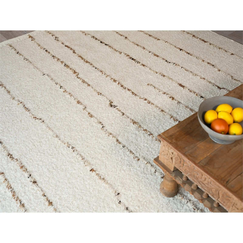 Sunstone Flatweave Wool Ivory/Cream 9'x12' Area Rug