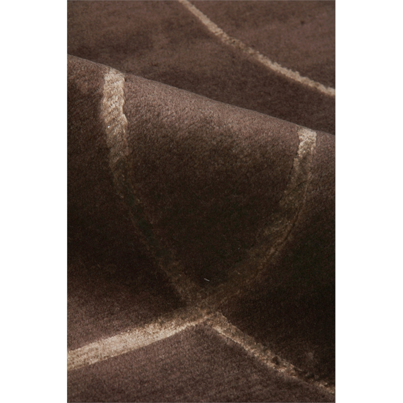 Super Tibetan Hand-Knotted Wool/Bamboo Silk Chocolate 9'x12' Area Rug
