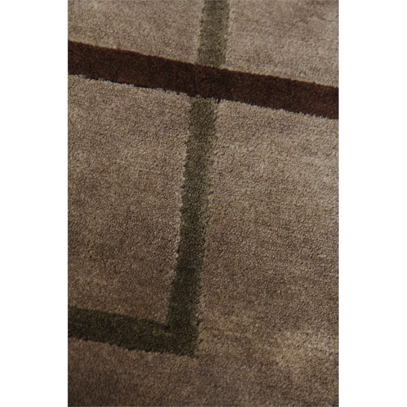Super Tibetan Hand-Knotted Wool/Bamboo Silk Beige 9'6