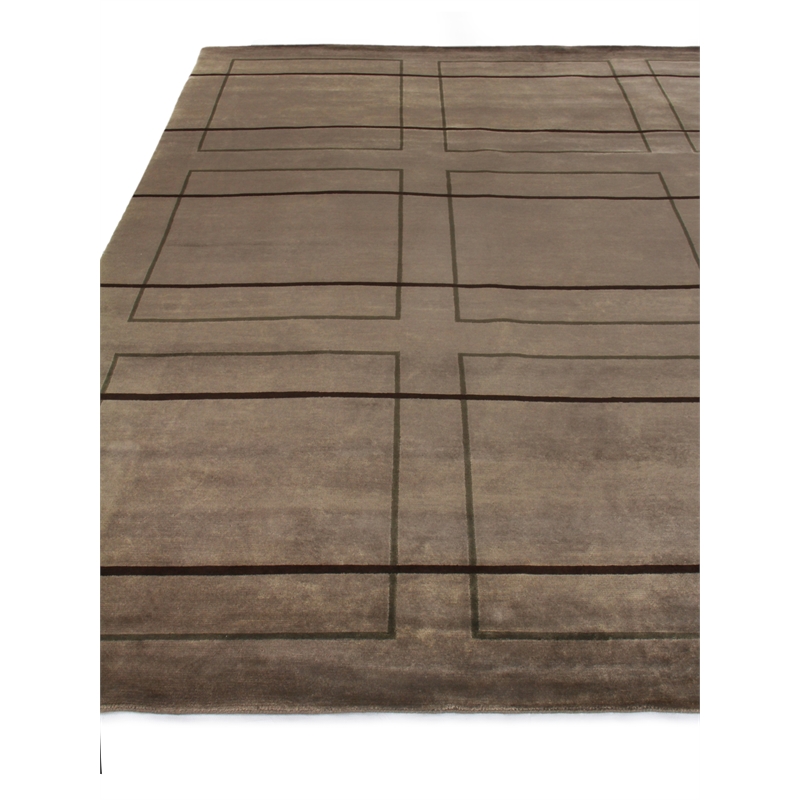 Super Tibetan Hand-Knotted Wool/Bamboo Silk Beige 9'6