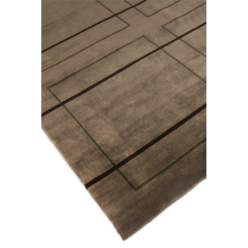 Super Tibetan Hand-Knotted Wool/Bamboo Silk Beige 9'6
