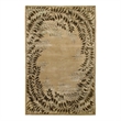 Super Tibetan Hand-Knotted Wool/Bamboo Silk Beige 9'x10' Area Rug