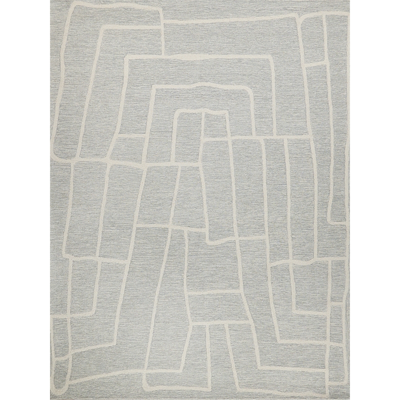 Tangiers Hand-Tufted New Zealand Wool Blue/Ivory 6'x9' Area Rug