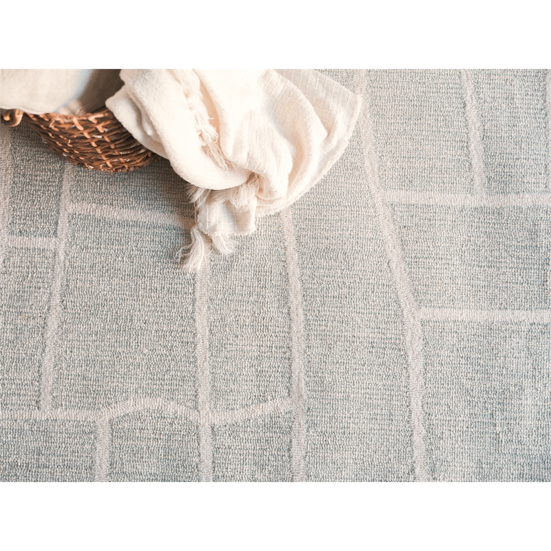 Tangiers Hand-Tufted New Zealand Wool Blue/Ivory 8'x10' Area Rug
