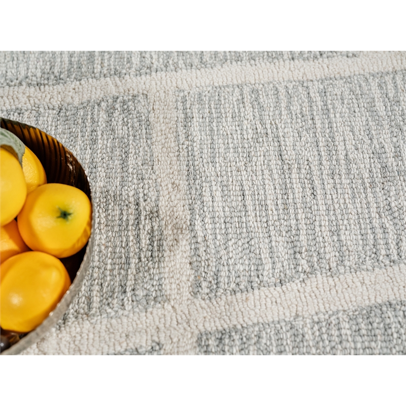 Tangiers Hand-Tufted New Zealand Wool Blue/Ivory 9'x12' Area Rug