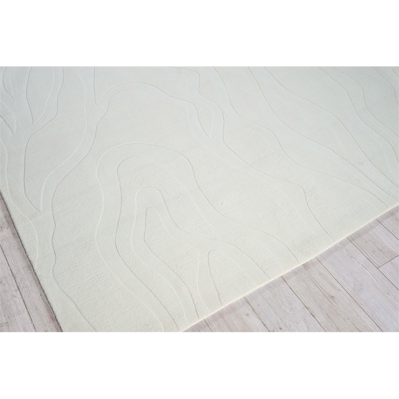 Tempo Handloomed New Zealand Wool Ivory 12'x15' Area Rug