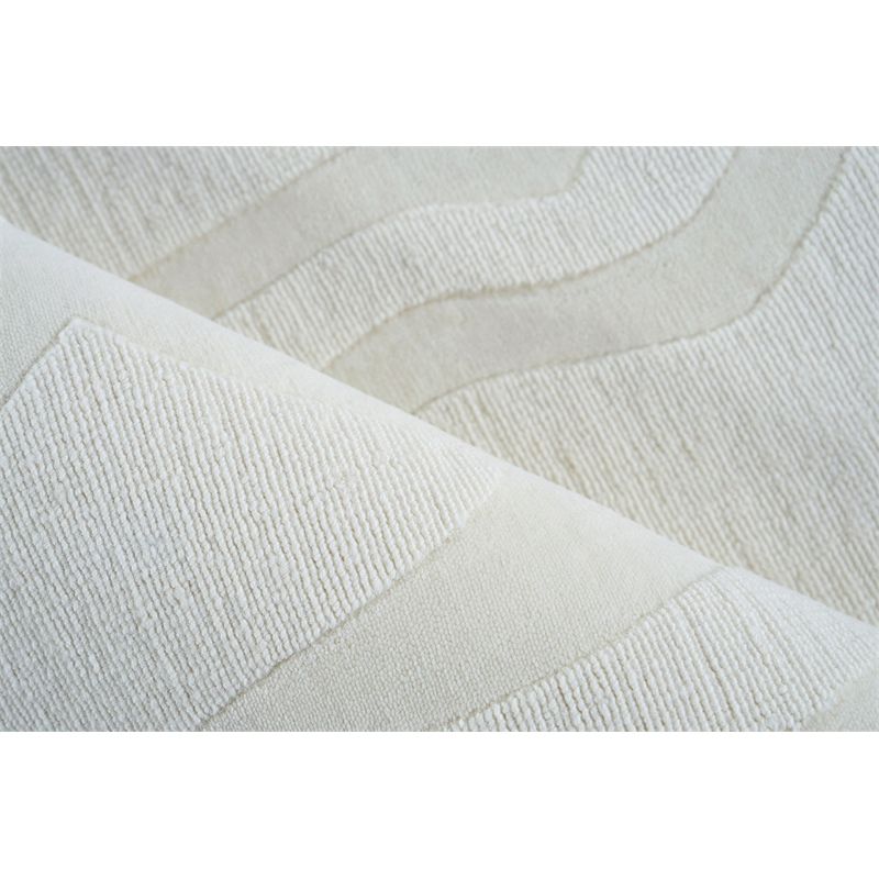 Tempo Handloomed New Zealand Wool Ivory 12'x15' Area Rug