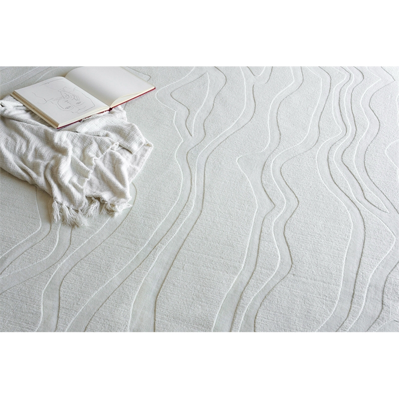 Tempo Handloomed New Zealand Wool Ivory 12'x15' Area Rug