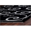Super Tibetan Hand-Knotted Wool/Bamboo Silk Black/Silver 10'x14' Area Rug