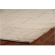 Super Tibetan Hand-Knotted Wool/Bamboo Silk Ivory 6'x9' Area Rug