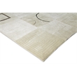 Super Tibetan Hand-Knotted Wool/Bamboo Silk Ivory 8'x10' Area Rug