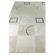 Super Tibetan Hand-Knotted Wool/Bamboo Silk Ivory 8'x10' Area Rug
