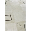 Super Tibetan Hand-Knotted Wool/Bamboo Silk Ivory 8'x10' Area Rug
