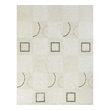 Super Tibetan Hand-Knotted Wool/Bamboo Silk Ivory 8'x10' Area Rug