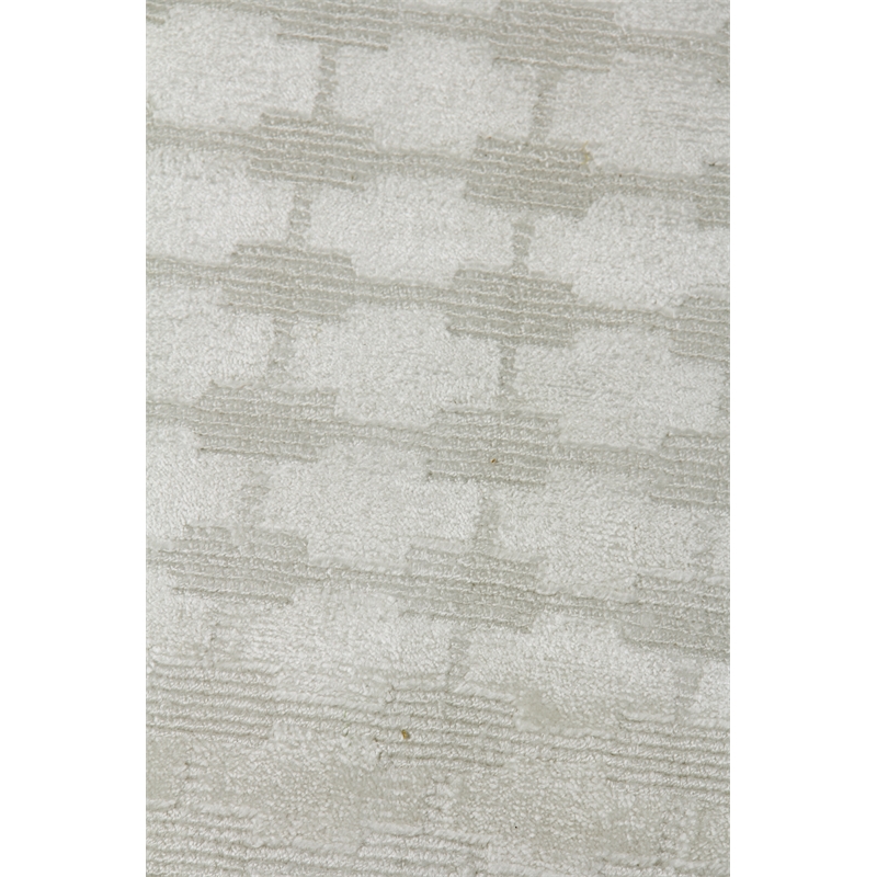 Super Tibetan Hand-Knotted Wool/Bamboo Silk White 13'6