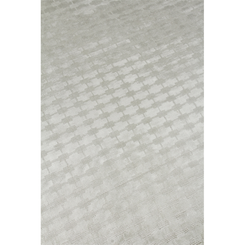 Super Tibetan Hand-Knotted Wool/Bamboo Silk White 13'6
