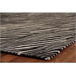 Super Tibetan Hand-Knotted Wool/Bamboo Silk Black/Silver 6'x9' Area Rug