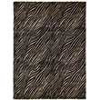 Super Tibetan Hand-Knotted Wool/Bamboo Silk Black/Silver 6'x9' Area Rug