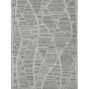 Tangiers Hand-Tufted New Zealand Wool Gray/Ivory 5'x8' Area Rug