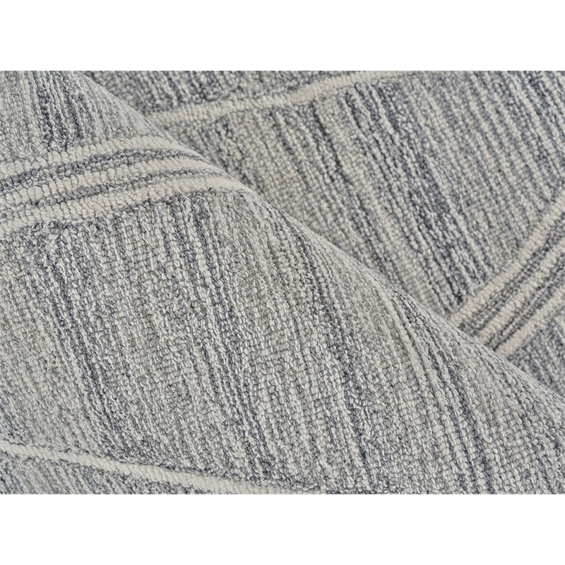Tangiers Hand-Tufted New Zealand Wool Gray/Ivory 6'x9' Area Rug