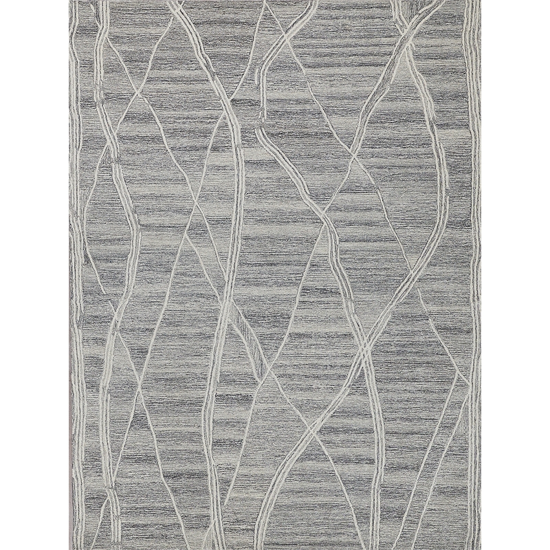 Tangiers Hand-Tufted New Zealand Wool Gray/Ivory 6'x9' Area Rug