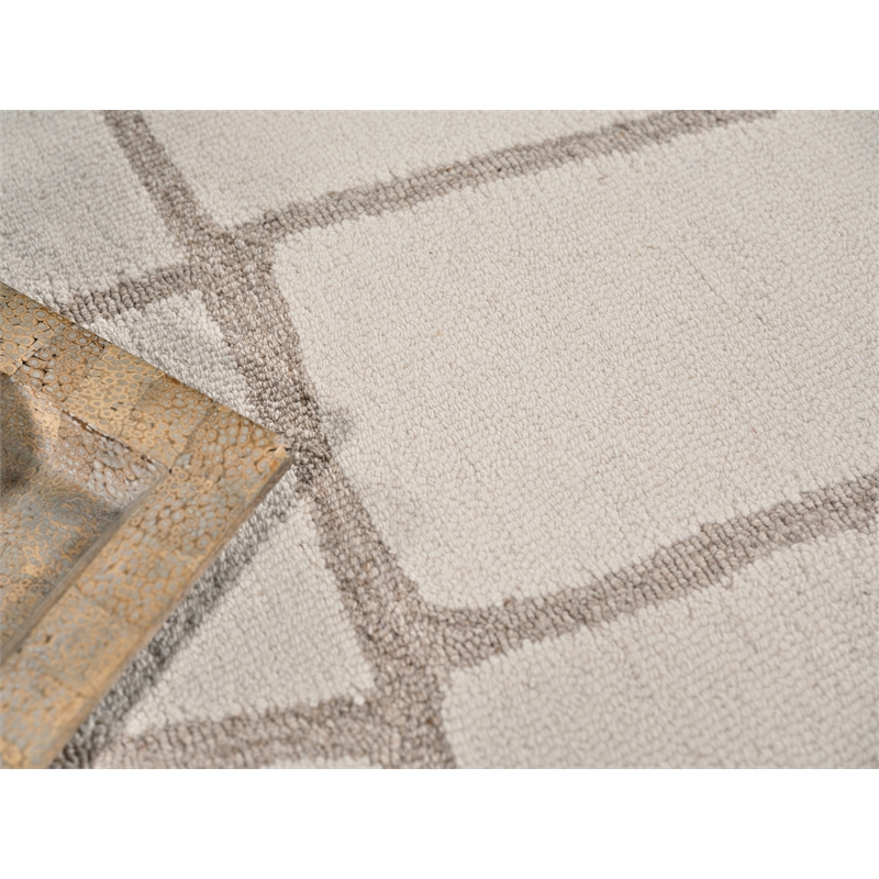 Tangiers Hand-Tufted New Zealand Wool Ivory/Beige 15'x20' Area Rug