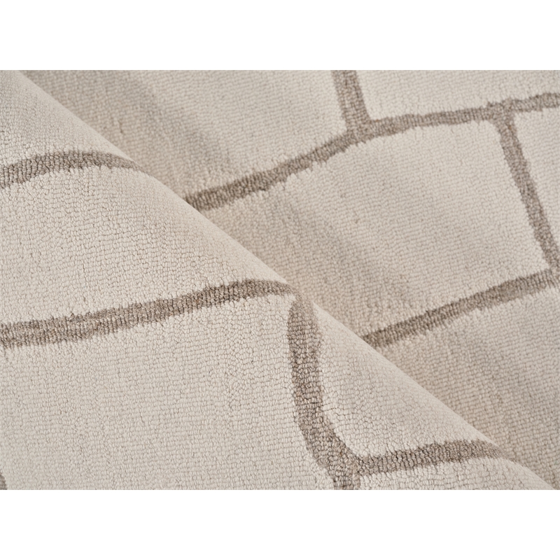 Tangiers Hand-Tufted New Zealand Wool Ivory/Beige 6'x9' Area Rug