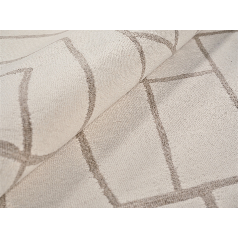 Tangiers Hand-Tufted New Zealand Wool Ivory/Beige 6'x9' Area Rug