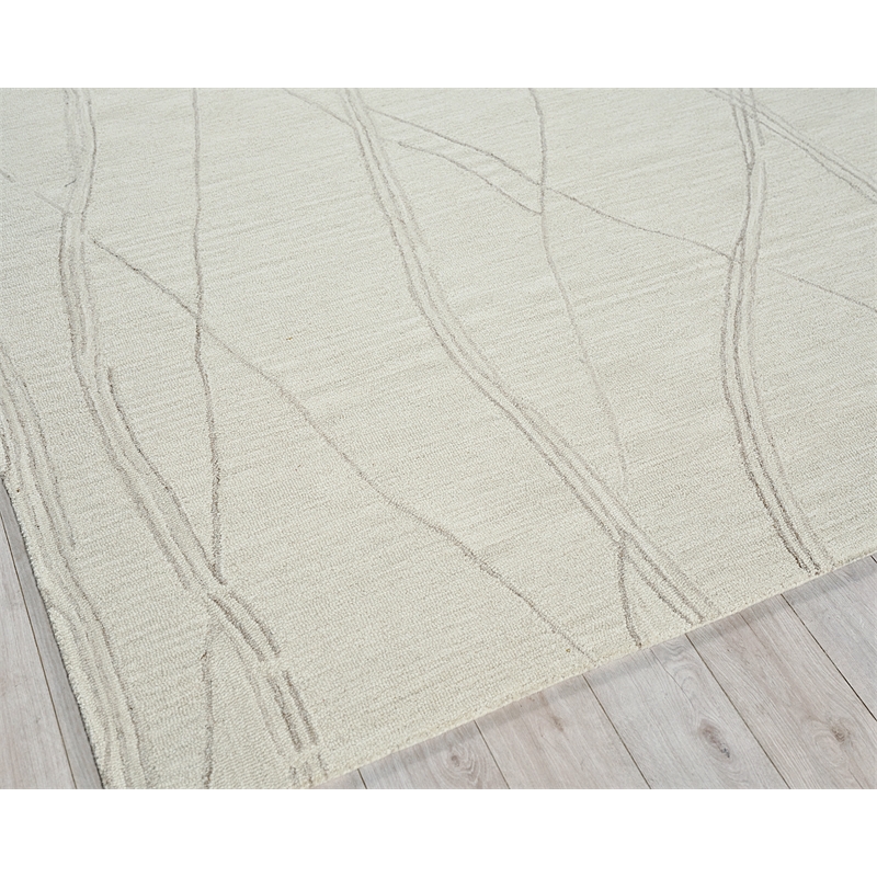 Tangiers Hand-Tufted New Zealand Wool Ivory/Beige 8'x10' Area Rug