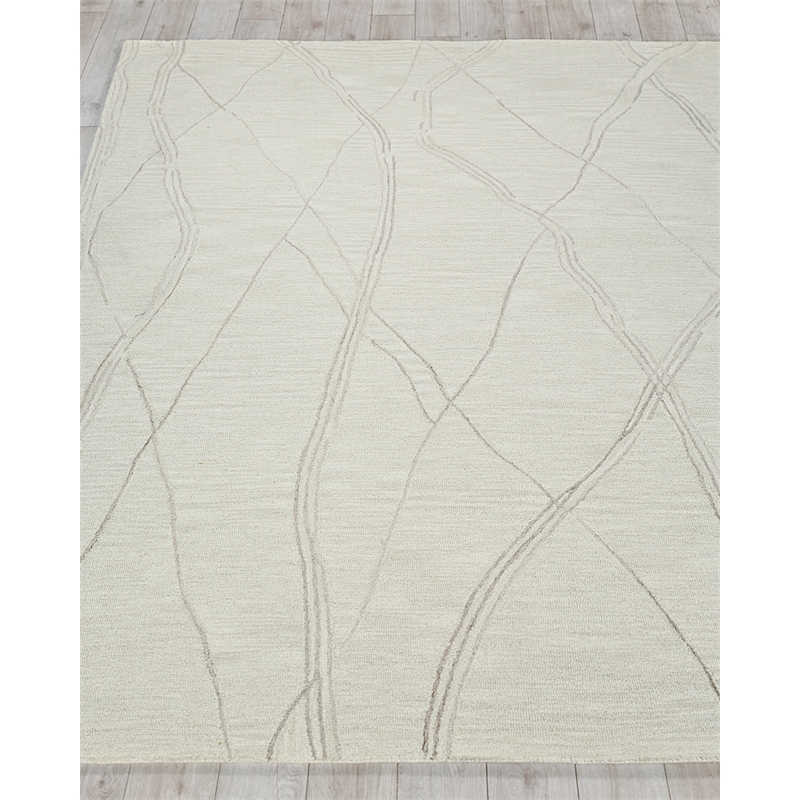 Tangiers Hand-Tufted New Zealand Wool Ivory/Beige 8'x10' Area Rug