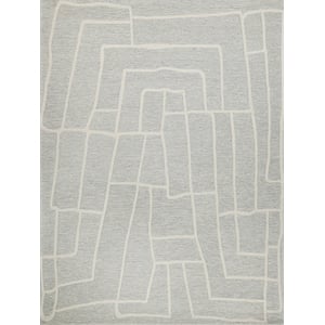 Tangiers Hand-Tufted New Zealand Wool Blue/Ivory 12'x15' Area Rug