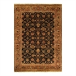 Super Fine Tabriz Hand-Knotted New Zealand Wool Black/Gold 12'x15' Area Rug