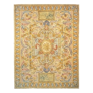 Super Fine Tabriz Hand-Knotted New Zealand Wool Cream 14'x20' Area Rug